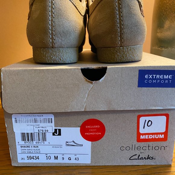 Clarks Shacre II Run - Dark Sand Suede - Size 10 - Picture 4 of 4